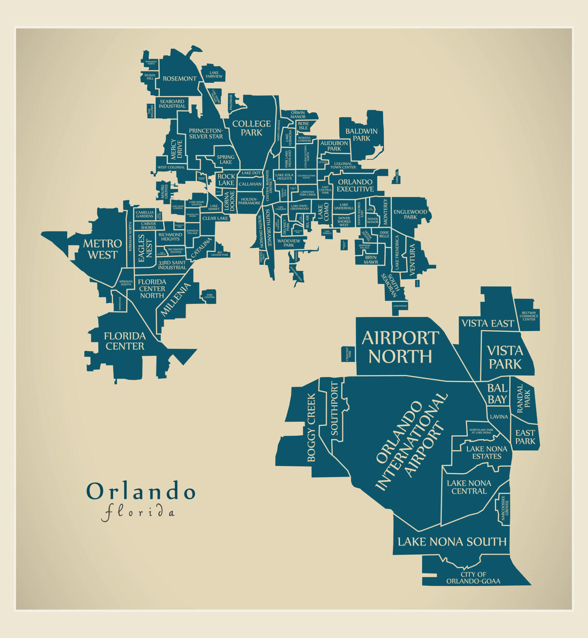 Orlando Florida Map 1889x2048 